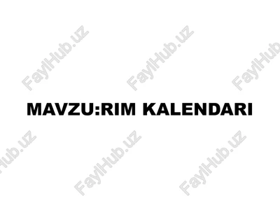 rim kalendari — PPTX