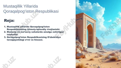 qoraqalpog‘iston respublikasi — PPTX