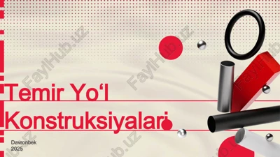 temir yo‘l konstruksiyalari — PPTX