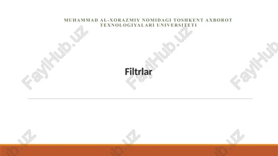 filtrlar — PPTX