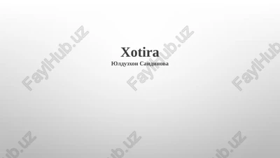 xotira — PPTX