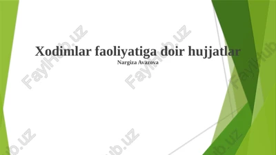 xodimlar faoliyatiga doir hujjatlar — PPTX