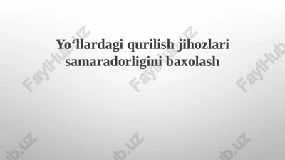 kalit ishlash ko'rsatkichlari — PPTX
