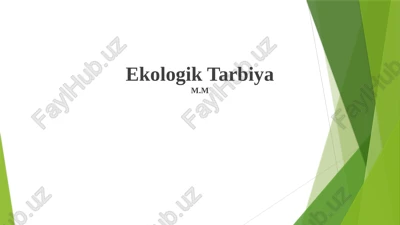 ekologik tarbiya — PPTX