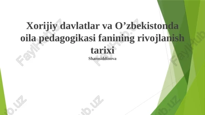 o'zbek oila pedagogikasi — PPTX