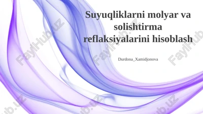 sindirish ko'rsatkichi asoslari — PPTX