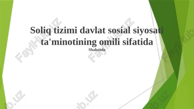 ijtimoiy ta'minot — PPTX