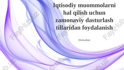zamonaviy dasturlash tillari — PPTX