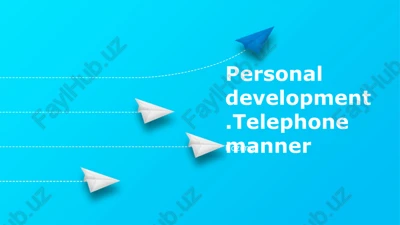 telefon madaniyatini o'zlashtirish — PPTX
