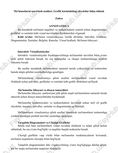 ma'lumotlarni tasvirlash usullari — DOCX