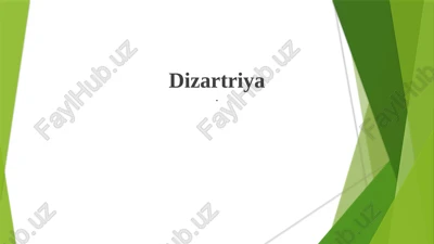 disartriya nutq terapiyasi — PPTX