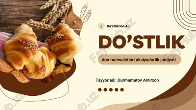do‘stlik don mahsulotlari aj — PDF