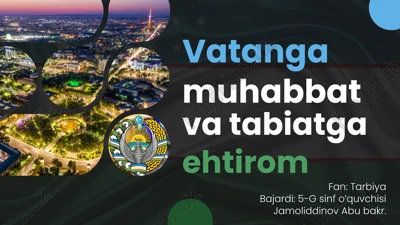 vatanga va tabiatga ehtirom — PDF