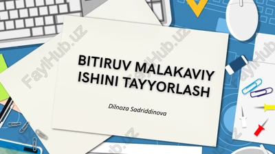 bitiruv malakaviy ishini tayyorlash — PDF