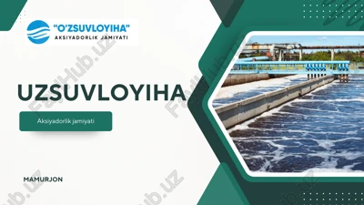 "oʻzsuvloyiha" aksiyadorlik jamiyati — PDF