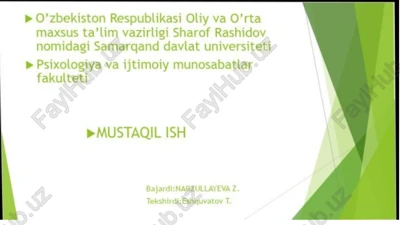 mustaqil ish — PPTX