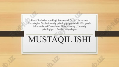 umumiy psixologiya — PPT