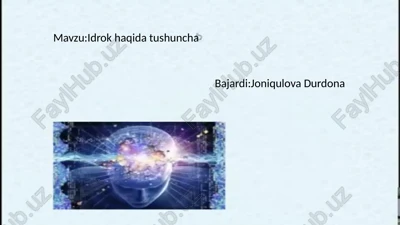 idrok haqida tushuncha — PPTX
