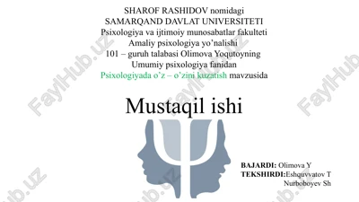 umumiy psixologiya — PPTX