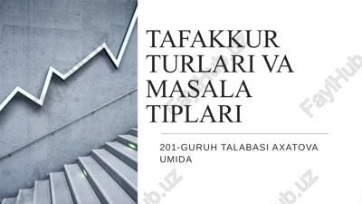 tafakkur turlari va masala tiplari — PPTX