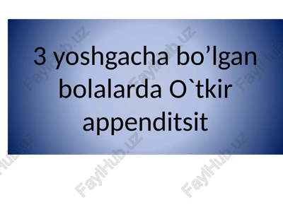 o`tkir appenditsit — PPTX