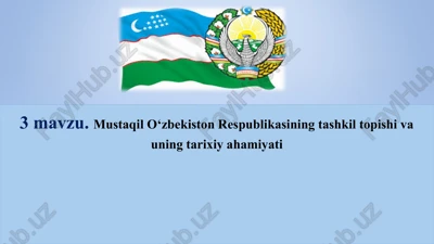o‘zbekiston respublikasining mustaqilligining e’lon qilinishi — PPT