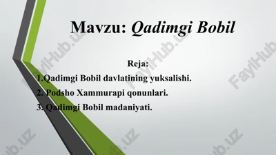 qadimgi bobil — PPTX