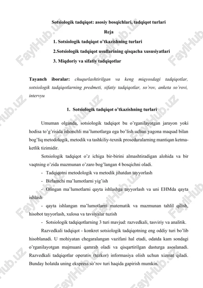 sotsiologik tadqiqot — DOCX