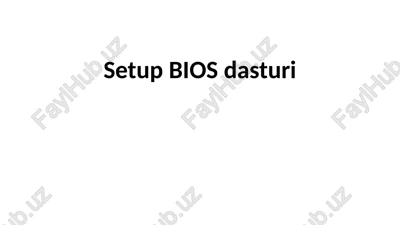 biosdasturi — PPTX