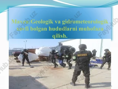 geologik va gidrometeorologik xavflar — PPTX