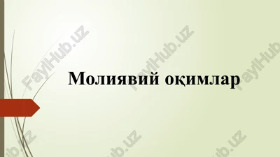 moiyaviy oqimlar — PPTX