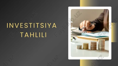 investitsiya tahlili — PPTX