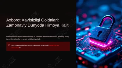 axborot xavfsizligi qoidalari — PPTX