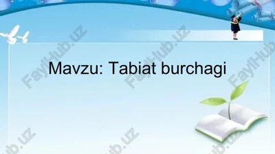 tabiat burchagi — PPTX