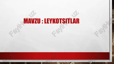 leykotsitlar — PPTX