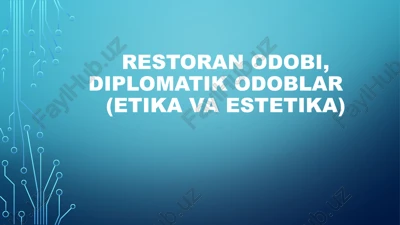 diplomatik stol qoidalari — PPTX