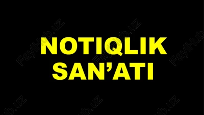 notiqlik san’ati — PPTX