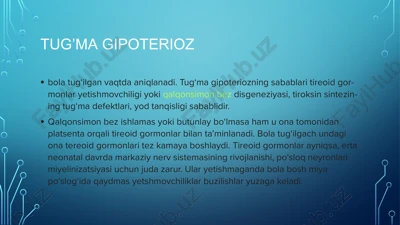 tug‘magipoterioz — PPTX