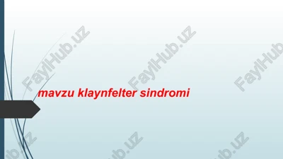 klinefeltersindromi — PPTX
