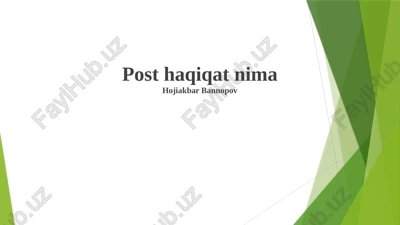 post-haqiqat mexanikasi — PPTX