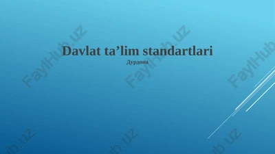 davlat ta’lim standartlari — PPTX
