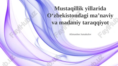 diniy uyg'onish va islomning rolı — PPTX