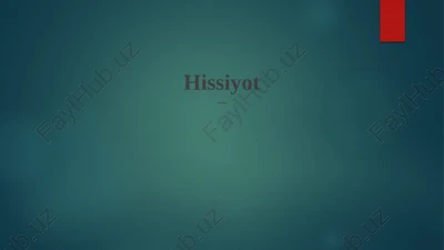 his-tuyg'ular fani — PPTX