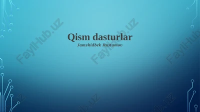 qism dasturlar — PPTX