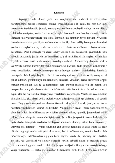 axborot texnologiyalari — DOCX