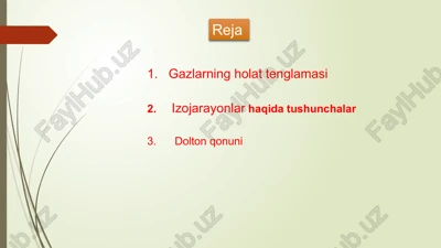 gazlarning holat tenglamalari — PPTX