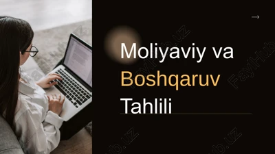 moliyaviy va boshqaruv tahlili — PPTX