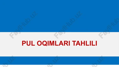 pul oqimlari tahlili — PPTX