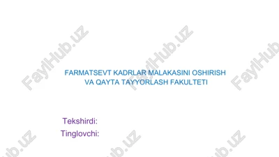 stabilizatorlar. suspenziyalarning xususiy texnologiyasi, sifatini baholash — PPTX