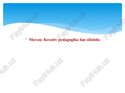 kreativ pedagogika — PPTX